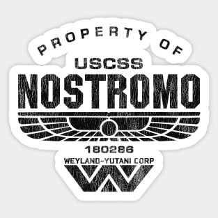 Property of USCSS Nostromo Lts Worn Sticker